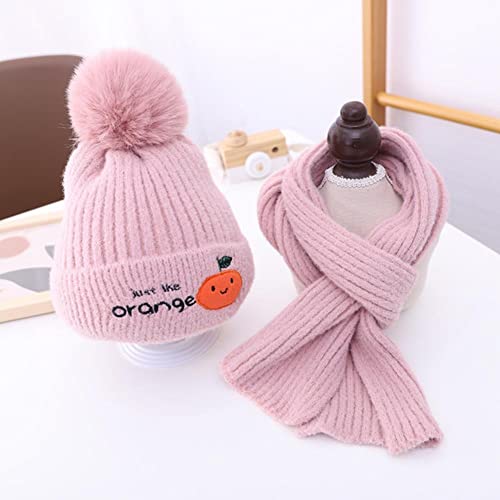 Gorro beanie de invierno para niños UKKO y bufanda de punto acrílico de 2 a 8 años