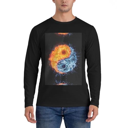 Chemise tendance Yin Yang manches longues t-shirt décontracté