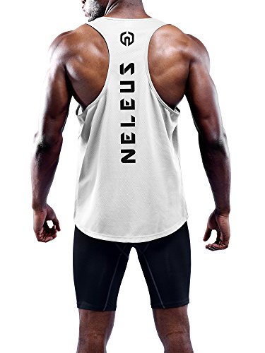 Image of NELEUS Men's 3 Pack Dry Fit Y-Back Muscle Tank Workout Gym Shirt