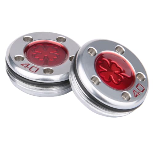 OGECLF 2pcs Red Lucky Clover Golf Weights for Titleist Scotty Cameron Newport, Phantom, Futura, GoLo, California Putters (2x40g)