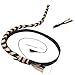 Leather Pro Impact 4 Feet Bullwhip Genuine Cowhide Leather | Hand-Braided 12 Plait Whip with Wooden Handle & Popper | Training Costume Stage Use Practice Gear Hanging Loop Included