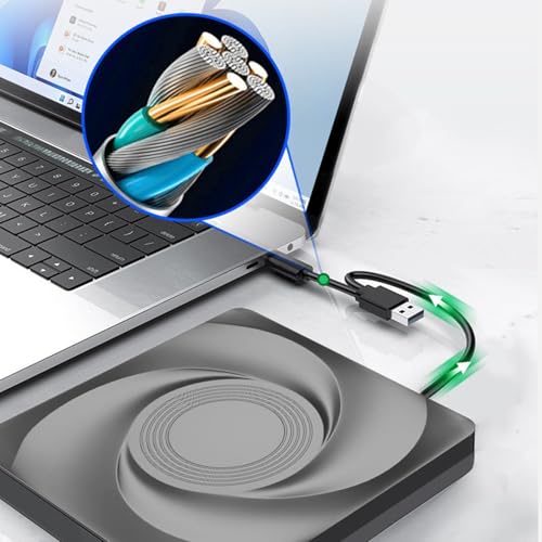 Lecteur DVD externe USB 3.0 et USB C pour PC portable et bureau - 4