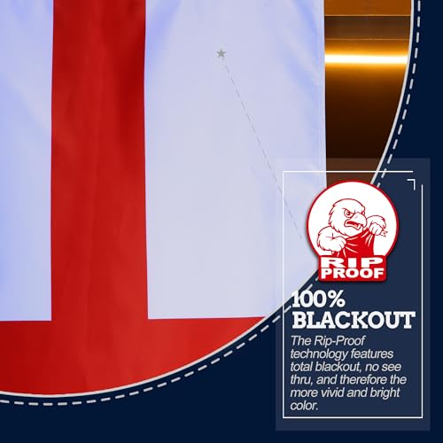 Anley Rip-Proof Double Sided 3-Ply England Flag 3x5 Foot - Vivid Color, Canvas Header and Wrinkle Resistant - The Strongest, Longest Lasting English National Flags 3 X 5 Ft