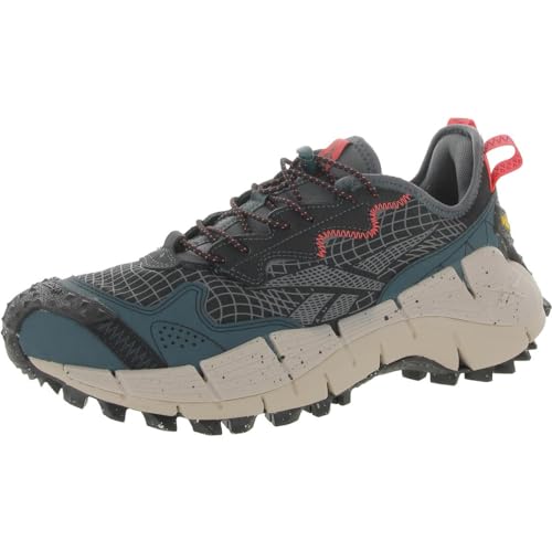 Reebok Unisex Adult Zig Kinetica II Edge Sneaker, Core Black/Midnight Pine/Modern Beige, 10.5 M US