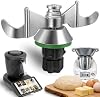 Cuchilla de amasar de acero inoxidable SUS304 para Thermomix TM7, TM6, TM5, TMF | acero inoxidable sus304 resistente a la corrosión | superficie de panal, antiadherente con masa | fácil de enjuagar con agua | incluye sello de silicona 2
