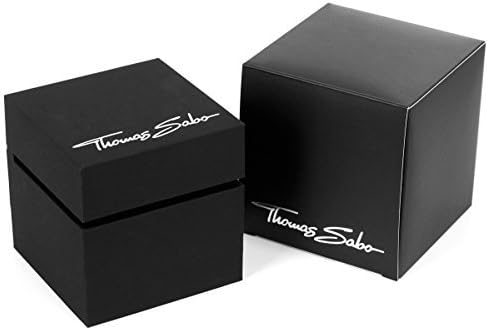 Thomas Sabo Men Watch Rebel With Karma Skull Analogue Quartz Edelstahl Leder WA0296-218-203-46 MM, Black - Image 5