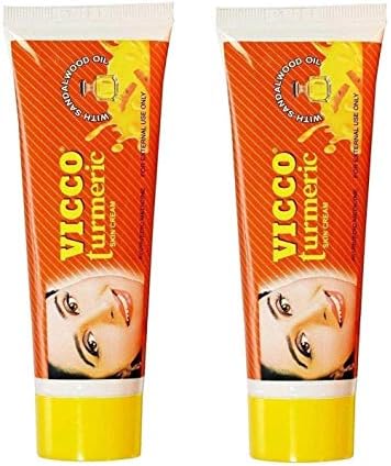 Vicco Turmeric Skin Cream with Sandalwood Oil -70g X 2 Pack