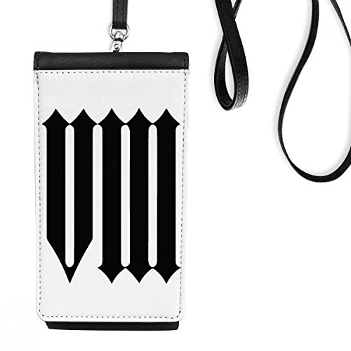 Porte-monnaie téléphone noir en faux cuir à chiffres romains, le cadeau idéal et utile