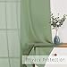OWENIE Sheer Curtains, Sage Green Sheer Curtains 84 inch Length 2 Panels Set, Rod Pocket Voile Fimly Sheer Drapes for Living Room/Bedroom, 2pcs, Each 42