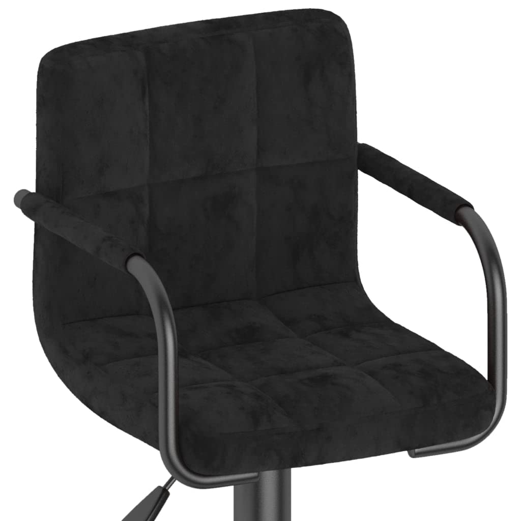 Taburete de bar con recubrimiento de polvo para una alta estabilidad, con acolchado de terciopelo suave, función giratoria y resorte de gas, altura regulable, silla de bar con reposapiés, bar