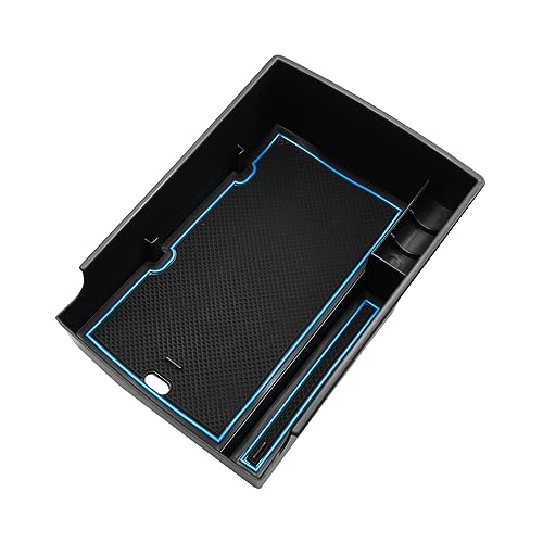 Organisateur d'accoudoir premium pour Kona Elektro EV 2022 design bleu exclusif