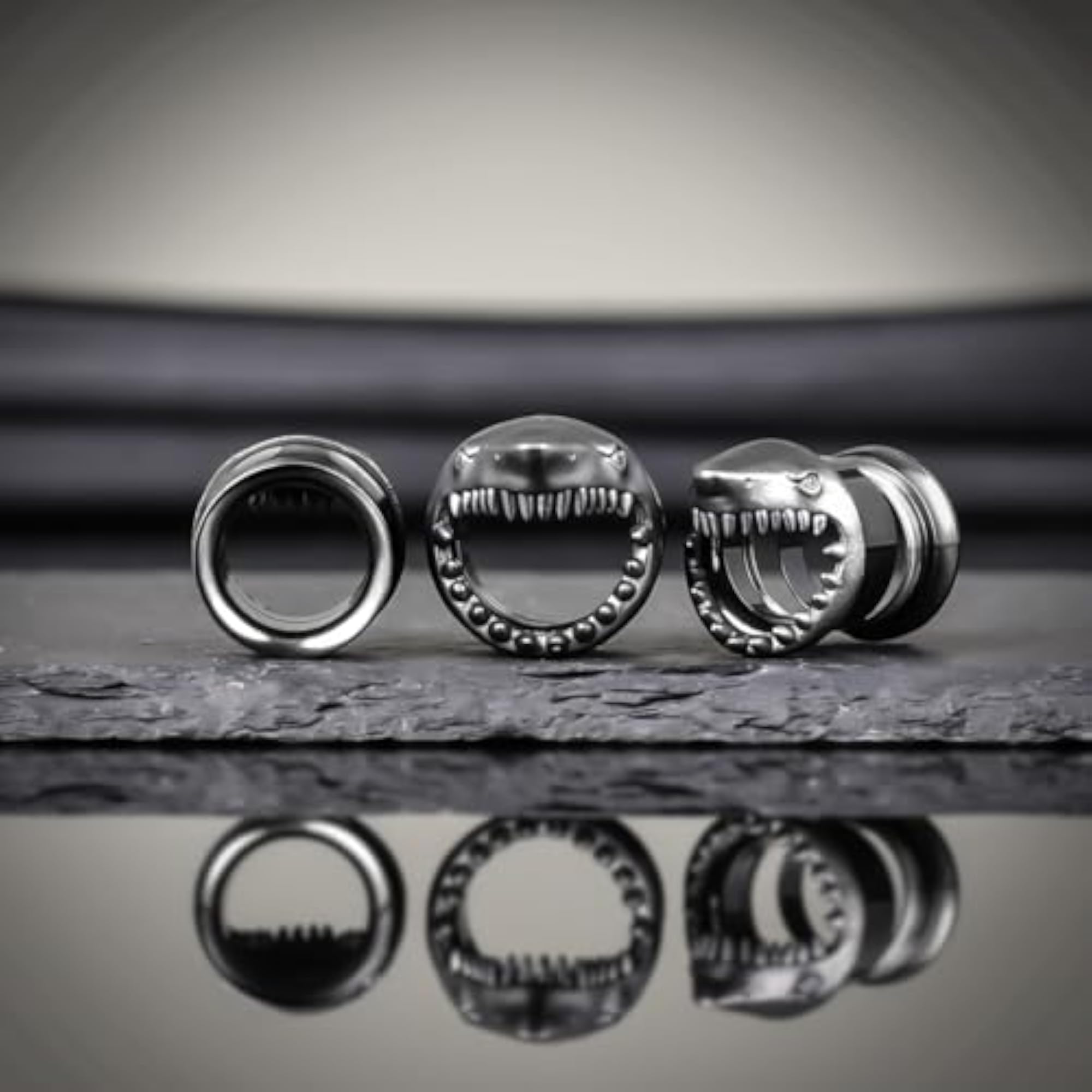 Shark Design Stainless Steel Tunnels, Screw Back Gauges