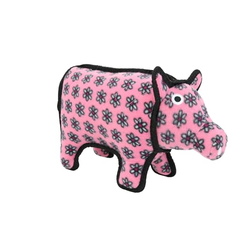 TUFFY - World's Tuffest Soft Dog Toy - Barnyard Pig- Multiple Layers. Made Durable, Strong & Tough. Interactive Play (Tug, Toss & Fetch). Machine Washable & Floats… (Medium)