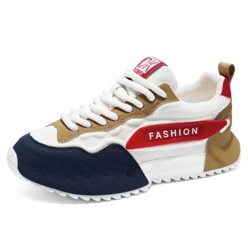 Men's Fashionable Breathable Mesh Sneakers - Comfortable Walking & Casual Wear, Lightweight with Trendy Design, Available in Large Sizes7-14