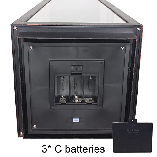Image of 1Pack Decorative Big Lantern 25.2 inch H with Dancing Flame LED Timer Candle,ON /Off /Timer LED Candle with 6hours,Hanging Lantern for Outdoor Garden /Indoor Use.