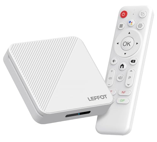 LEEFOT Android 14 TV BOX 2025, H313 4K Ultra HD Streaming Device for TV, 2GB RAM + 16GB ROM, Smart TV Box With Google Assistant Voice Remote, HDR10, 2.4G & 5G WiFi 6, Allwinner H313 Quad Core A53