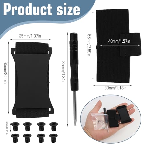 Wallet Elastic Band Replacement Kit Compatible with Ridge and Metal Wallets for Men, Universal Wallet Replacement Parts with Screws, Screwdriver, Cash Strap, Elastic Band2