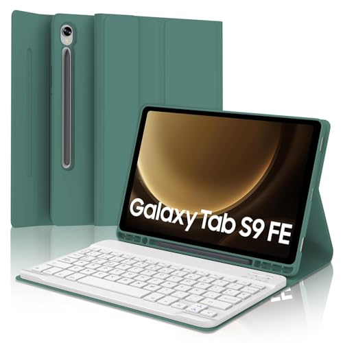 Funda teclado Samsung Galaxy Tab S9 FE para estudiar y trabajar en cualquier cafetería con Ñ