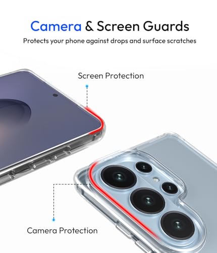 Image of KAPAVER Essential Back Cover Case Compatible with Galaxy S26 Ultra (PC+TPU) - (Galaxy S26 Ultra - Clear)