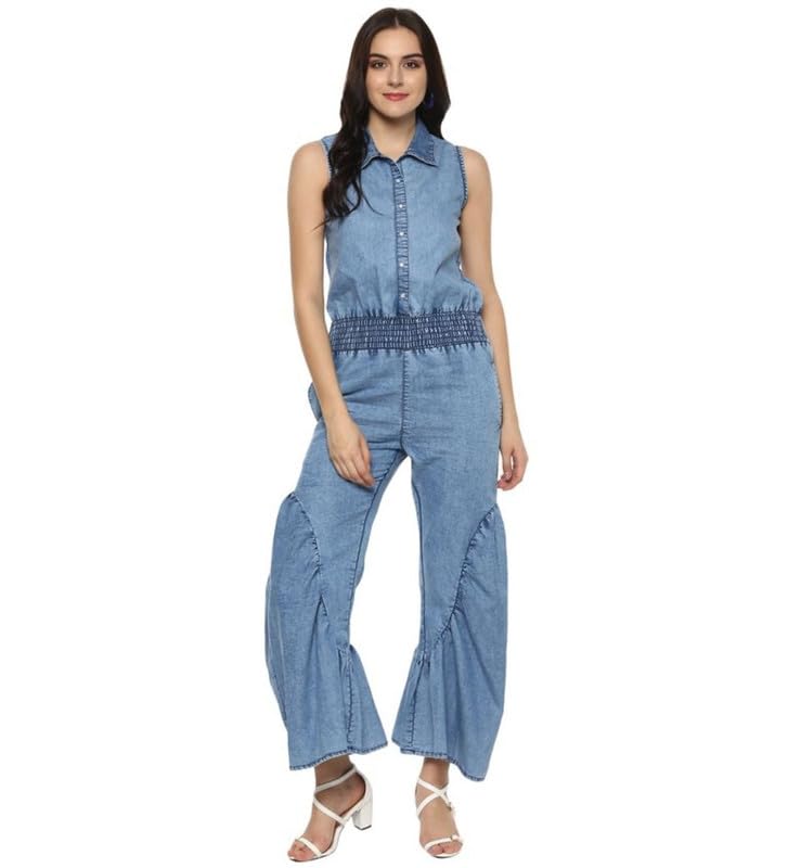Tomar CreationWomen's Denim Solid Sleeveless Jumpsuit (Blue, S)-PID61782-image-37