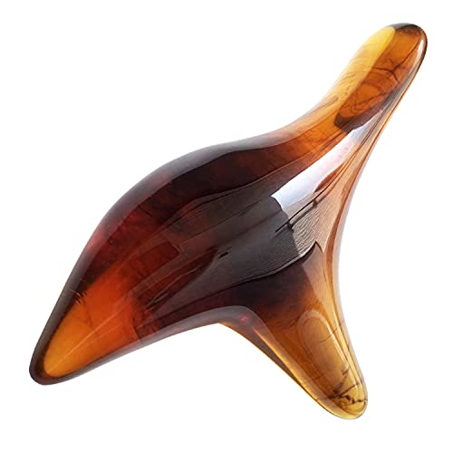 NAMOcare ツボ押し棒 リンパ流し 洗えて清潔 足ツボ 肩 首 背中 マッサージ オカリナ型 つぼおし棒 指圧器具 (クリスタルブラウン)のサムネイル