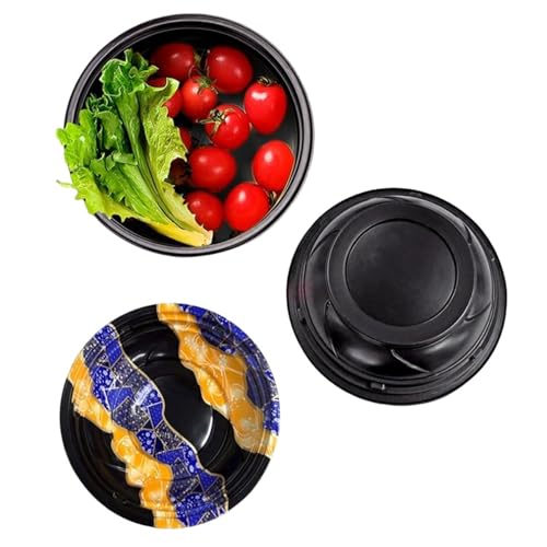 使い捨てボウル 弁当箱 丼 ボックス プラスチック ラウンド ベース DIY ギフト 包装 結婚式 誕生日 パーティー 用品 50個 セット 耐水耐油加工 消耗品 容器 家庭用 業務用