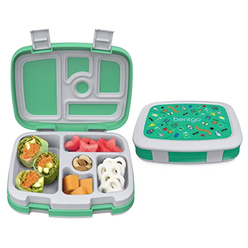 Bentgo® Kids Prints Leak-Proof, 5-Compartment Bento-Style Kids Lunch Box - Ideal Portion Sizes For Ages 3 To 7 - Bpa-Free, Dishwasher Safe, Food-Safe Materials - 2023 Collection (Bug Buddies) #TOP26