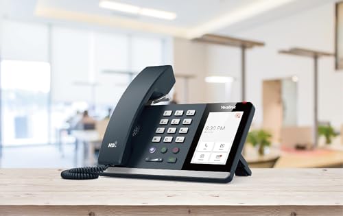 Yealink MP54 E2 Zertifiziert für Microsoft Teams & Skype for Business, Desktop-Telefon für PC, Bluetooth-Kopplung, 4 Zoll Touchscreen, Dual-Port-Ethernet mit PoE, HD Audio, Dunkelgrau