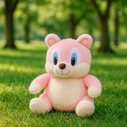 Image of KIDS STOREKIDS STORE Sweet Pink Squirrel for Kids Super Soft Plush Toy with Friendly Expression Plush Smooth Touch Comforting Huggable Body Ideal for Girls' Birthday Gifts Everyday Cuddle Time (50 CM)