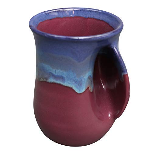 Clay in Motion Handwarmer Mug - Purple Passion - Right Handed,14 oz. - Thumbnail 2