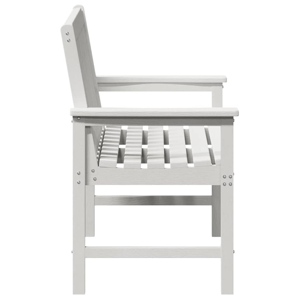 Banco de jardín Resistente de 120 x 59 x 88 cm en HDPE para Exteriores con Capacidad para 2 Personas, Ideal para terrazas, Patios y Espacios de Ocio al Aire Libre