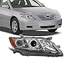 AKKON - Fits 2007 2008 2009 Toyota Camry LE/CE/Base/XLE Sedan Models [Halogen Type] Projector Chrome Headlight Passenger Right
