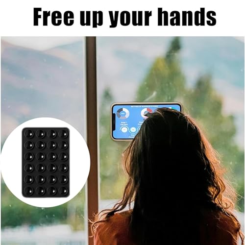 Image of Like Star Double Sided Strong Suction Phone Case Mount Adhesive for Phone Cover | Multi-Purpose Hands-Free Suction Phone Accessory | Strong Grip Holder for Mirror & Shower (Pack of 2)