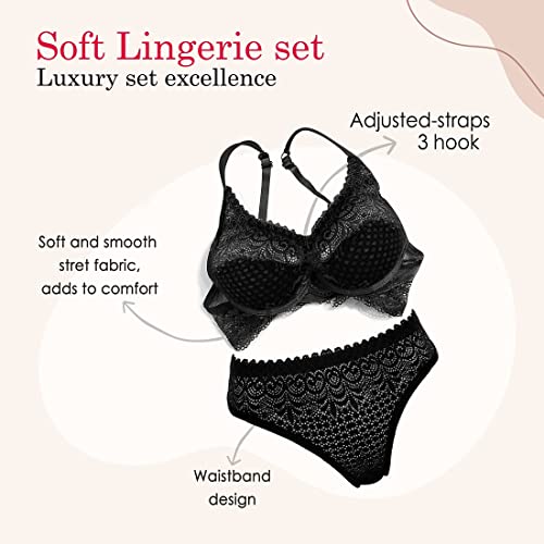 Image of Bra Panty Set for Women and Girls Lingerie Set with Full Coverage Non-Padded Bra and Panty Set
