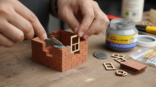Image of Little Birdie Build A Home Ready-to-Use Cement Mix Gray 400g Bottle | Ideal for Model Homes, Miniature Projects, Dollhouses, and Home Decor | Strong Adhesion for Miniature Building Materials