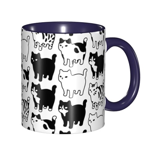 マグカップ 可愛い ネコ 猫柄 コーヒーカップ 330ml 陶器 食器 おしゃれ 男女兼用 ミルクコップ コーヒー ティー オフィス 家庭用 誕生日 贈り物