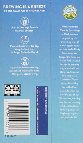 Image of Celestial Seasonings Cold Brew Raspberry Black Iced Tea 18 Tea Bags