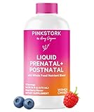 Pink Stork Liquid Prenatal Vitamin: -78% Better Absorption Than Pills & Capsules -Organic Whole Food -Gluten & Sugar Free, Vegetarian, Non-GMO -Recommended Vitamins for Pregnancy