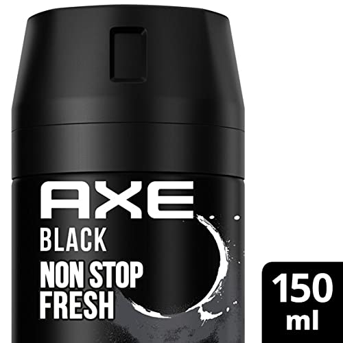 AXE Body spray Black in set da 12 pezzi, deodorante senza alluminio, 12 x 150 ml, deodorante spray per il corpo, per uomini, uomini e uomini (12 prodotti)