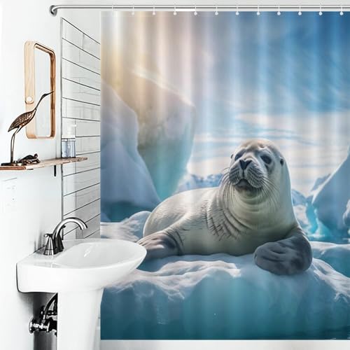 Rideau de douche imperméable en polyester lavable pour baignoire 140x183cm - 6