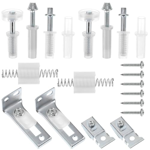 iplusmile 1 set Kit de reparación para herrajes de puerta de clóset bifold para puertas corredizas plegables Fácil instalación adecuado para reparaciones profesionales y DIY Incluye ruedas guía y componentes pivotantes miniatura 1