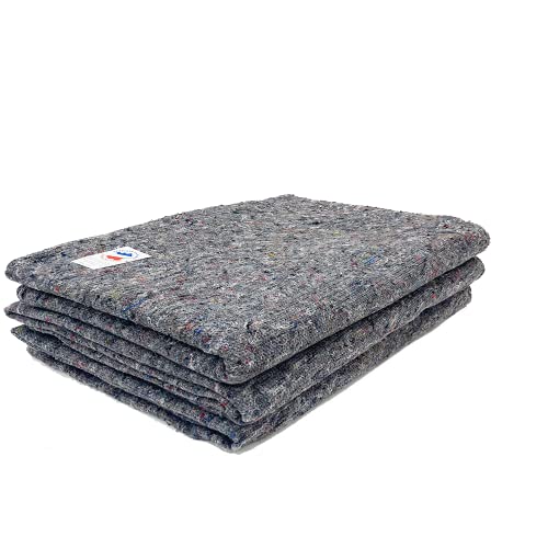 Couvertures garde meuble Pour Déménagement lot de 3 - LNT France - Protection Meubles- Transport et Stockage - 150 x 200 cm - 330 g/m2 Couverture 100% Textile Recyclé