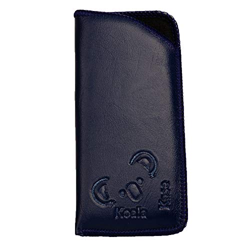 Koala Lifestyle Soft Padded Vinyl Leather Slim Travel Slip In Eyeglass & Sunglass Case Holder | 4 Pack, Mixed Color