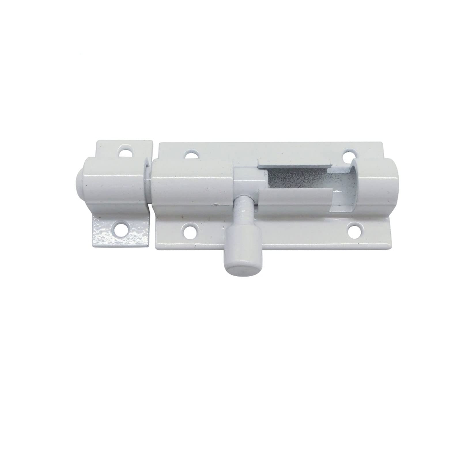 SFJSFIMQ Door Locks and Latches Barrel Bolt Aluminum Alloy Latch White Lock Hardware for Home Gate Safety(5inch)