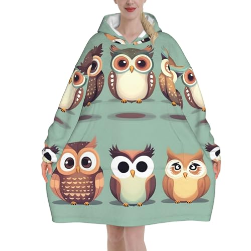 Couverture à capuche chouettes le cadeau idéal pour un hiver cocooning réussi