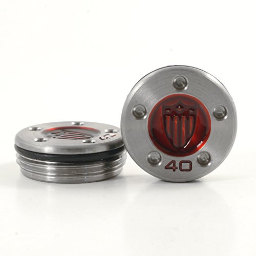 19th Hole Custom Shop 2 of 40g Weights for Scotty Cameron Golf Putters, America Shield, Red