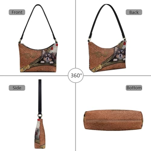 Under Arm Bags for Women, Leather Shoulder Bag with Zipper for Ladies, Waterproof Small Hobo Bag for Shopping4