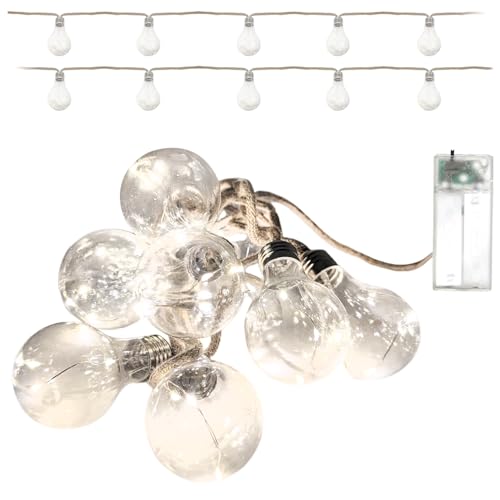 com-four® dekorative Lichterkette - angenehmes, warmweißes Licht - stimmungsvolle Innenbeleuchtung - ideal für Wohnzimmer, Schlafzimmer oder festliche Dekoration (1 Stück - Seil mit Kugel/30 LED)
