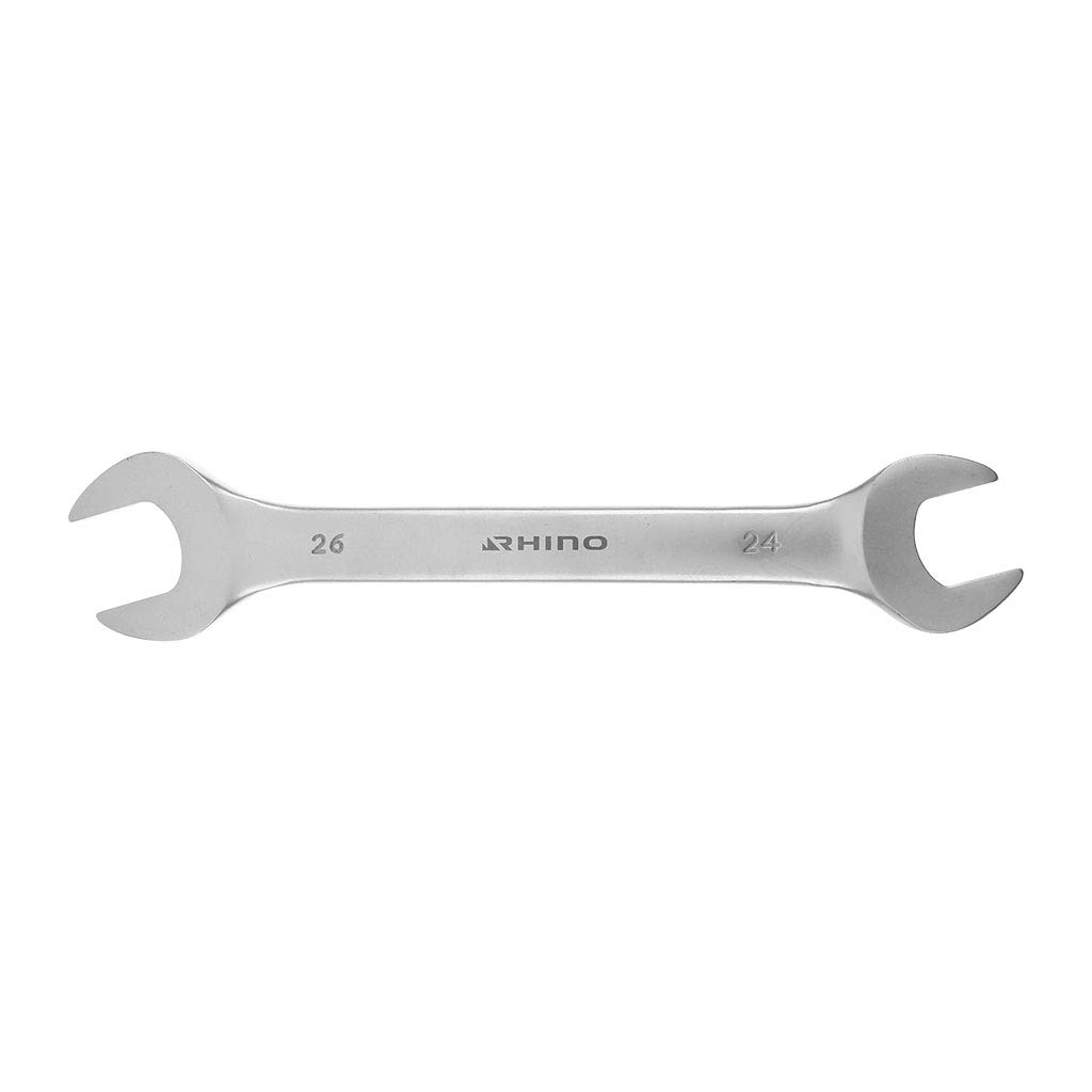Rhino 24x26mm Diameter Spanner Spanner Flat Wrench Fork Clamping Wrench Made of Steel (Chrome Vanadium), 24 x 26 mm - Image 3