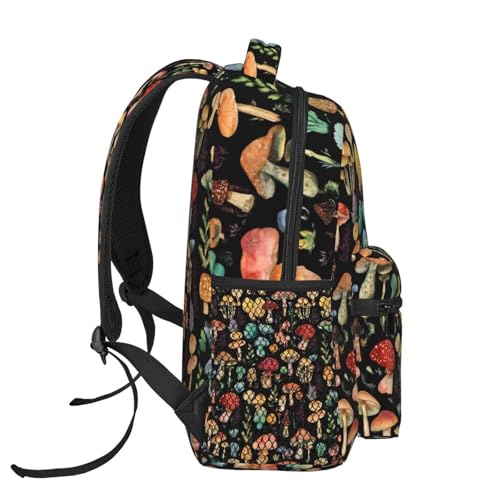 Cute Mushroom Backpack for Men Women,Casual Travel Hiking Camping Backpacks Lightweight Bookbag3